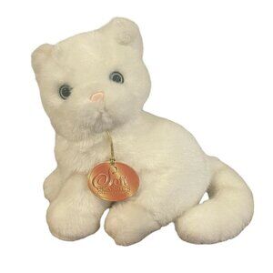 Vintage Soft Classics White Cat Kitten Plush Toys R Us 1995 Blue Eyes 10” Toy